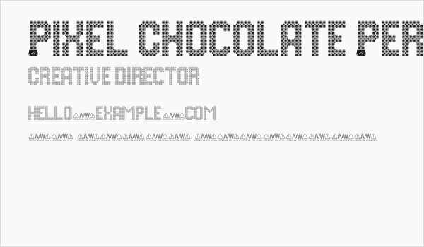 Pixel Chocolate Personal Use On Business Card