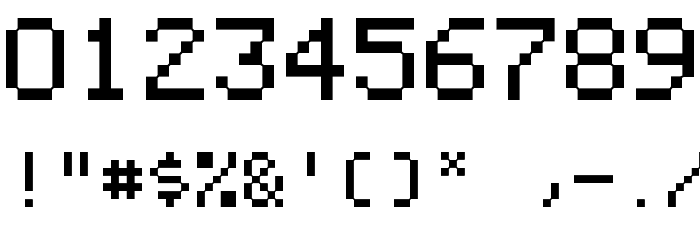 Pixel Coleco Font OTHER CHARS