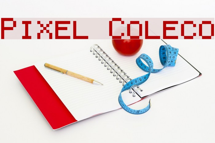 Pixel Coleco Font examples