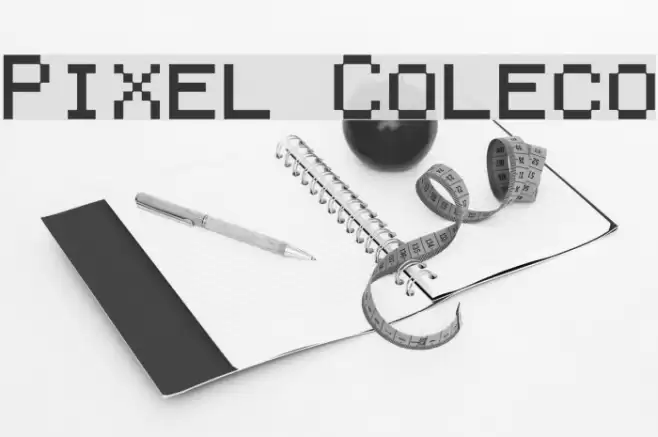 Pixel Coleco Schriftart examples