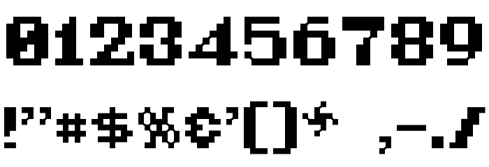 Pixel Combat Font OTHER CHARS