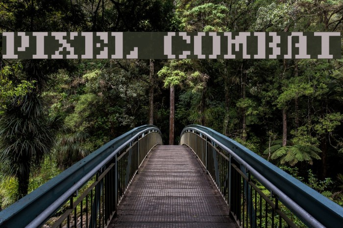 Pixel Combat Font examples