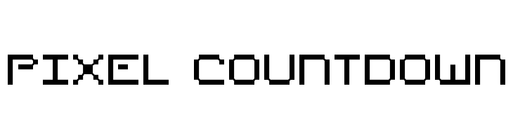 Pixel Countdown Font