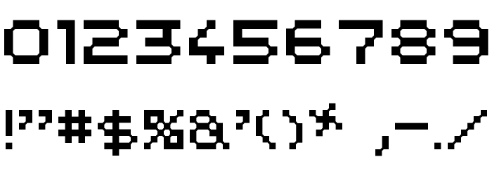 Pixel Countdown Font OTHER CHARS