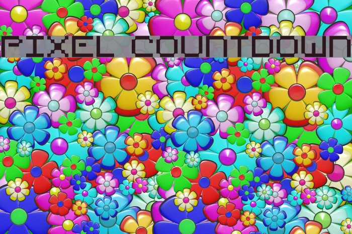 Pixel Countdown Font examples