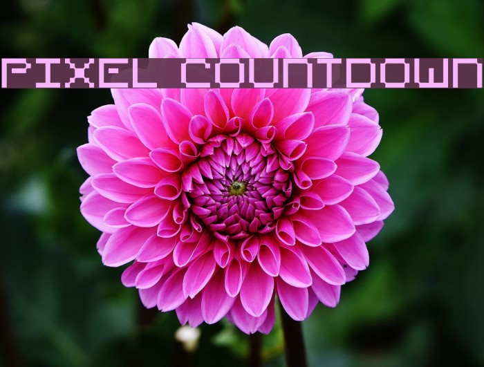 Pixel Countdown Font examples