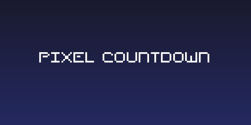 Pixel Countdown Social Header