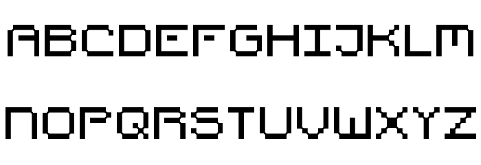 Pixel Countdown Font LOWERCASE