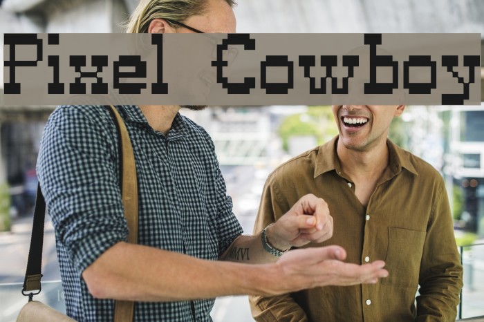 Pixel Cowboy Font examples