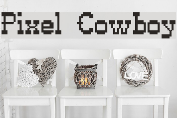 Pixel Cowboy Font examples