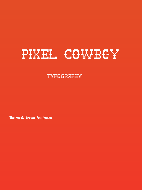 Pixel Cowboy Poster