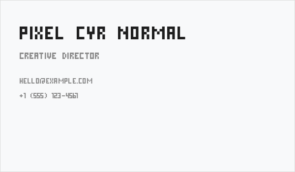 Pixel Cyr Normal Business Card