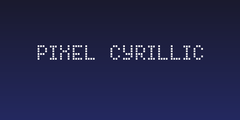 Pixel Cyrillic Social Header