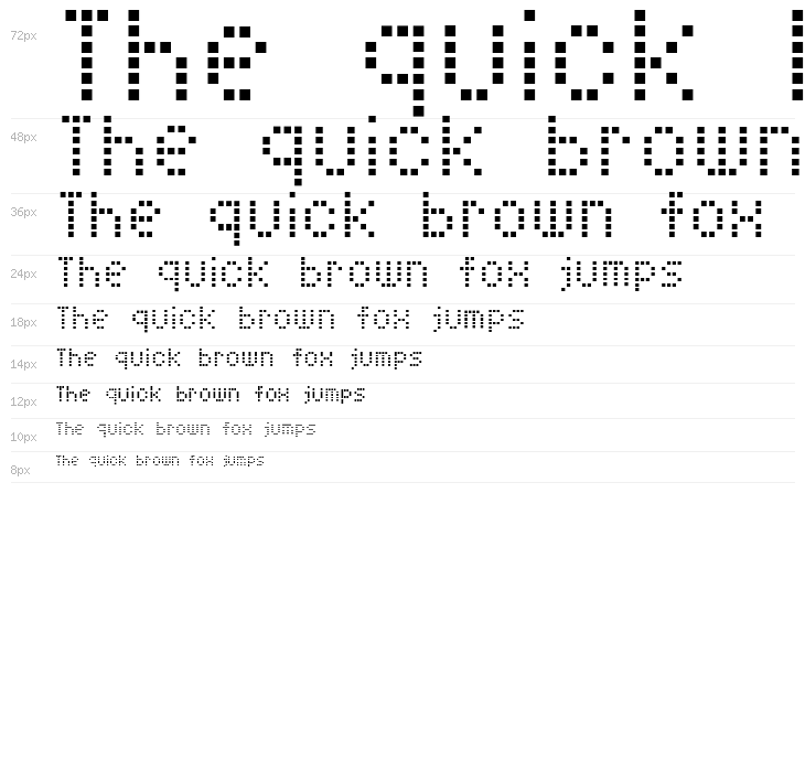 Pixel Cyrillic Waterfall