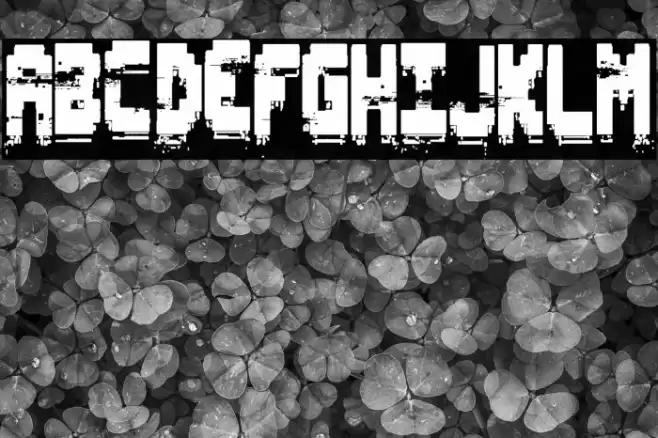 Pixel Destroyed Font examples