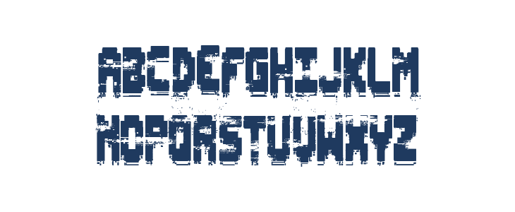 Pixel Destroyed Lowercase