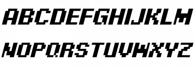Pixel Digivolve Italic Fonte MAIÚSCULAS