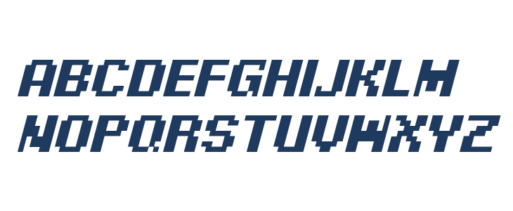 Pixel Digivolve Italic Lowercase