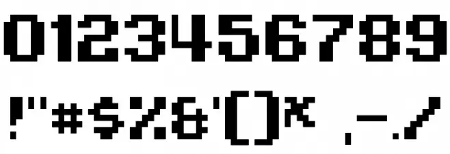 Pixel Digivolve Font OTHER CHARS