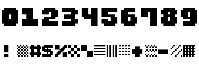 Pixel Dingbats-7 Font OTHER CHARS