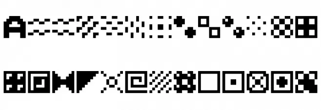 Pixel Dingbats-7 Schriftart Groß