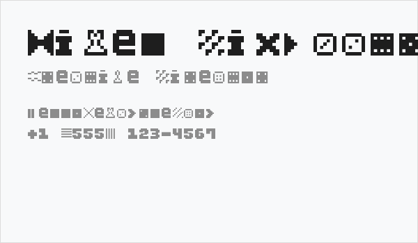 Pixel Dingbats-7 Business Card