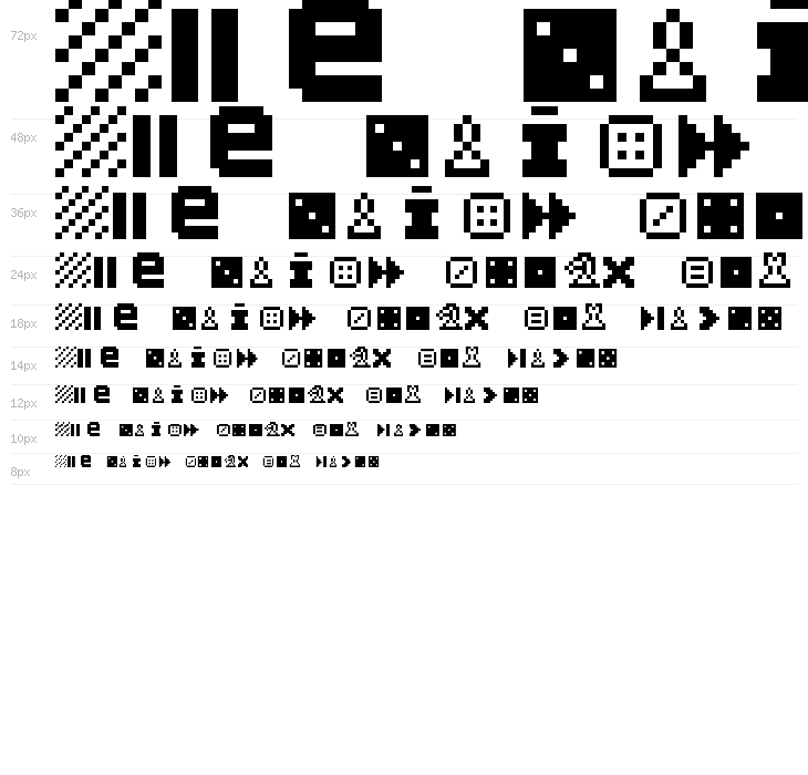 Pixel Dingbats-7 Waterfall