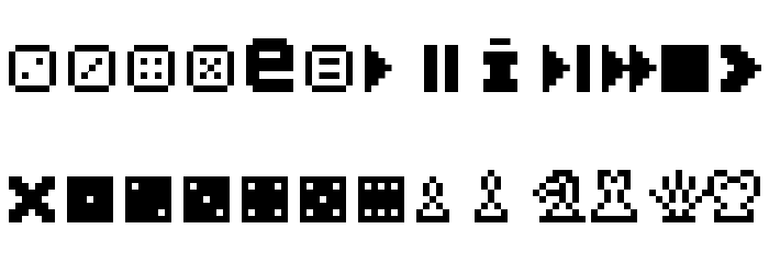 Pixel Dingbats-7 Font LOWERCASE