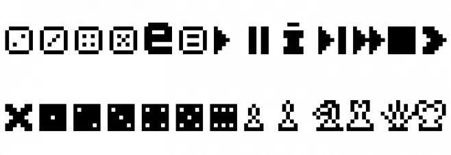 Pixel Dingbats-7 Fuentes MINÚSCULAS