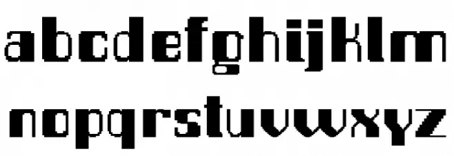 Pixel Draft फ़ॉन्ट लोअरकेस