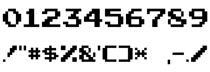 Pixel Emulator Font OTHER CHARS