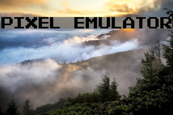Pixel Emulator Font examples