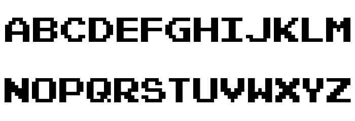Pixel Emulator Font LOWERCASE