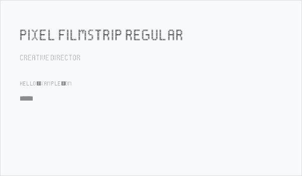 Pixel Filmstrip Regular Business Card