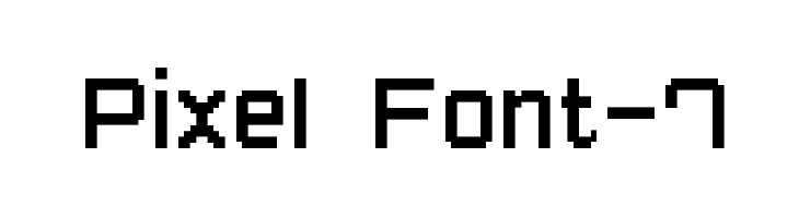 Pixel Font-7 Fonte