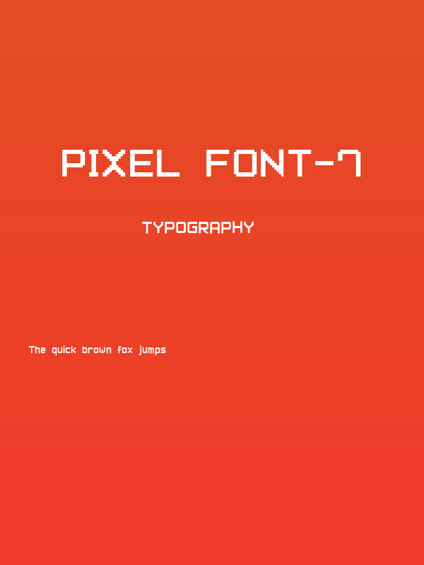 Pixel Font-7 Poster