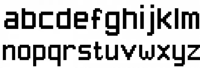 Pixel Font-7 फ़ॉन्ट लोअरकेस