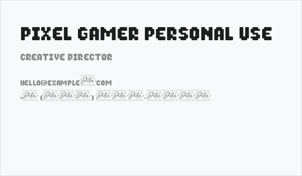 Pixel Gamer Personal use Business Card
