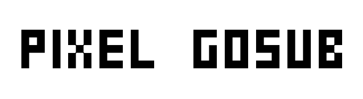 Pixel Gosub Font