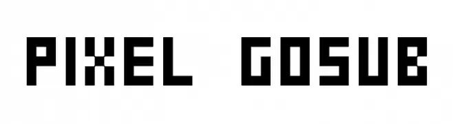 Pixel Gosub  Frei Schriftart Herunterladen