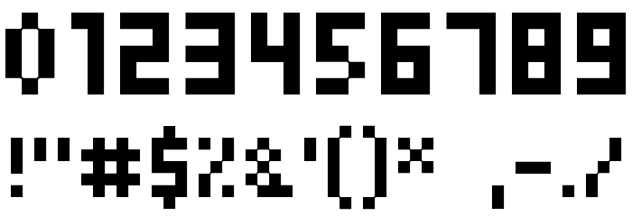 Pixel Gosub Font OTHER CHARS