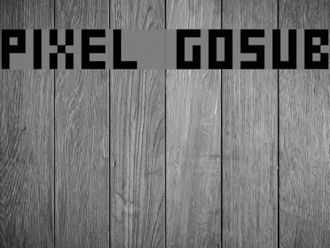 Pixel Gosub フォント examples