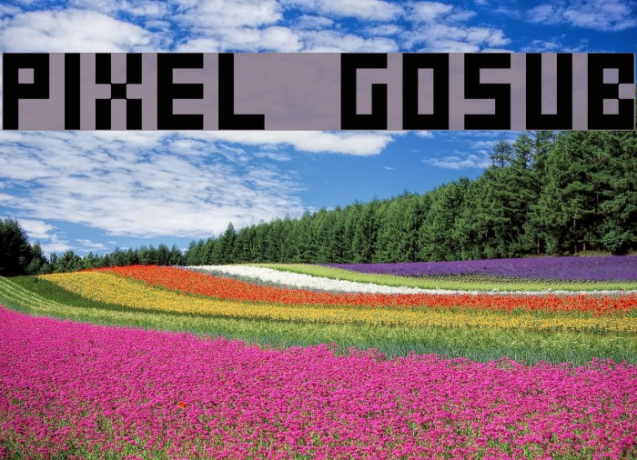 Pixel Gosub Font examples