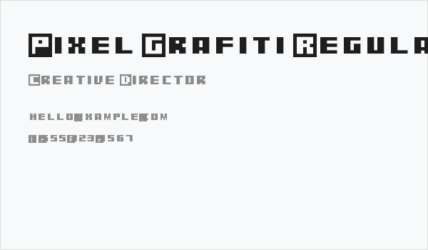 Pixel Grafiti Regular Business Card