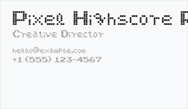 Pixel Highscore Regular Business Card