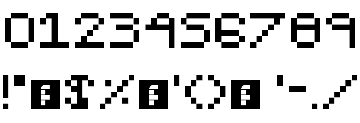 Pixel I Regular Font OTHER CHARS