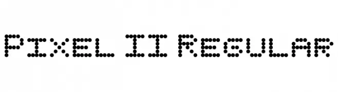 Pixel II Regular  Frei Schriftart Herunterladen