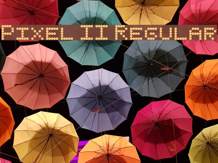 Pixel II Regular Font examples