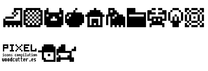 Pixel Icons Compilation Font OTHER CHARS