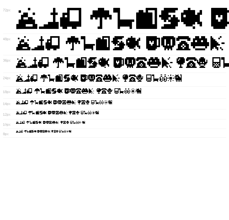 Pixel Icons Compilation Waterfall